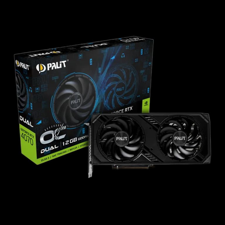 Palit GeForce RTX 4070 Dual - 12GB, черный цвет