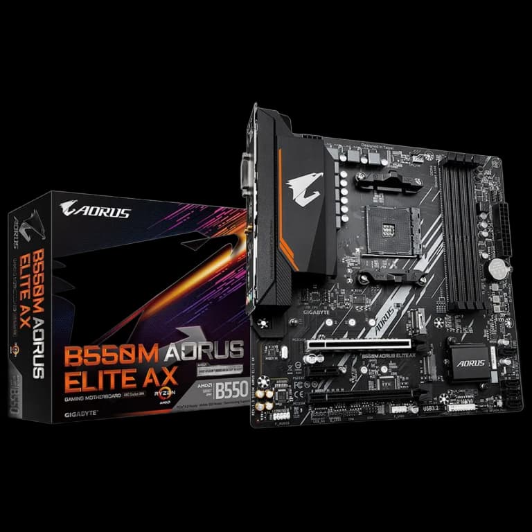 Gigabyte B550M AORUS ELITE AX - DDR4, черный цвет