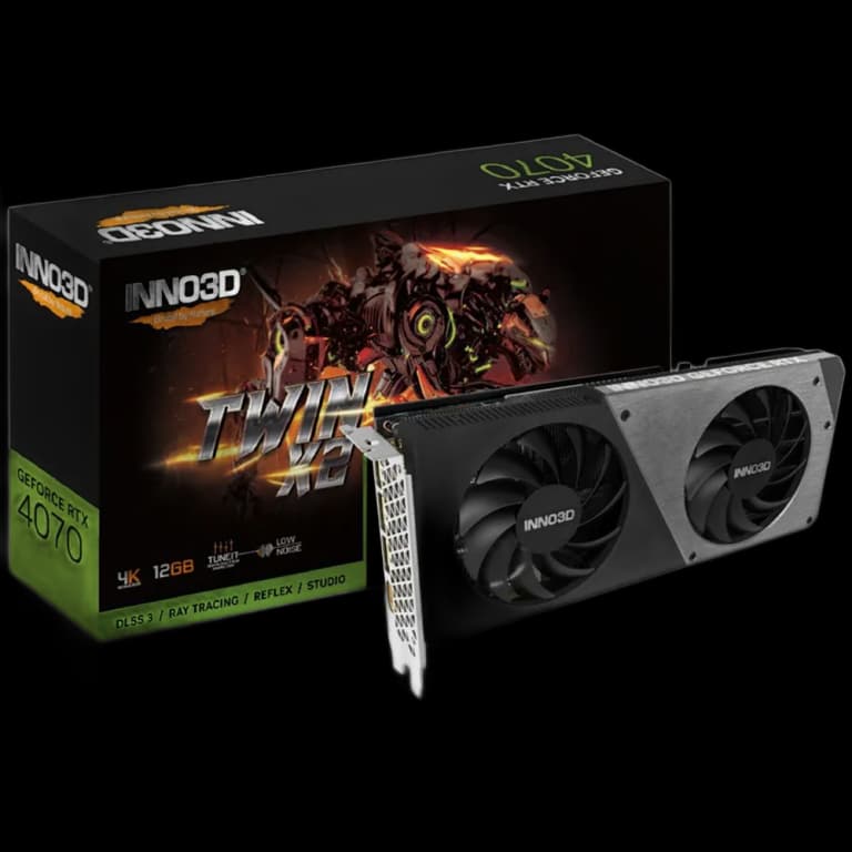  INNO3D GeForce RTX 4070 TWIN X2 - 12GB, черный цвет