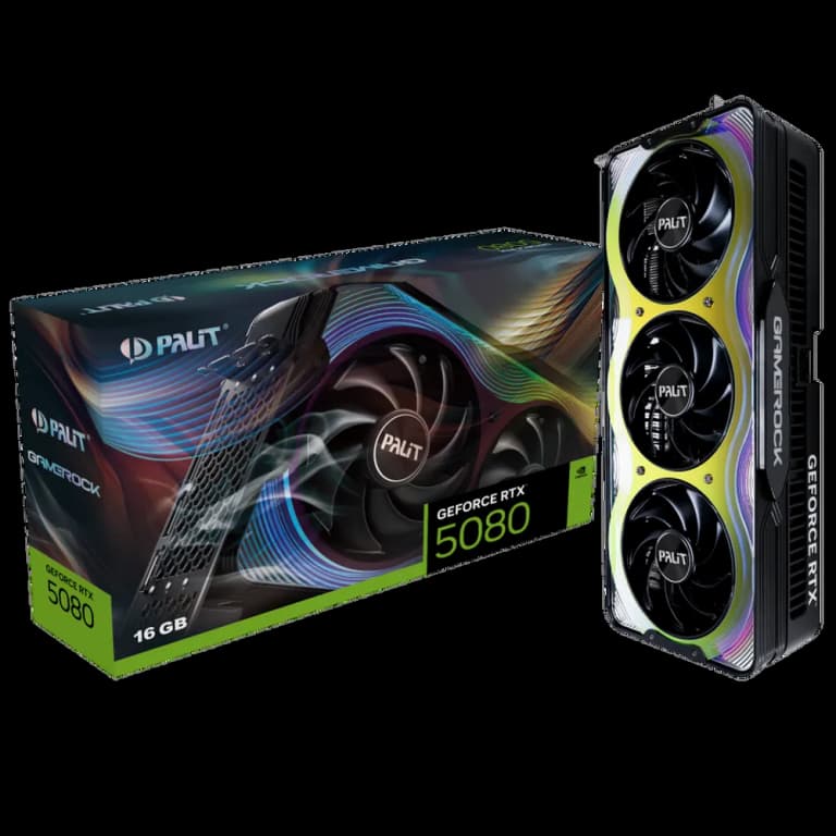 Palit GeForce RTX 5080 GAMEROCK - 16GB, черный цвет