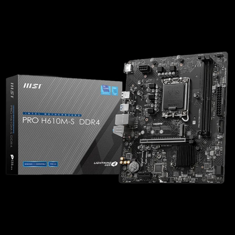 MSI PRO H610M-S - DDR4, черный цвет