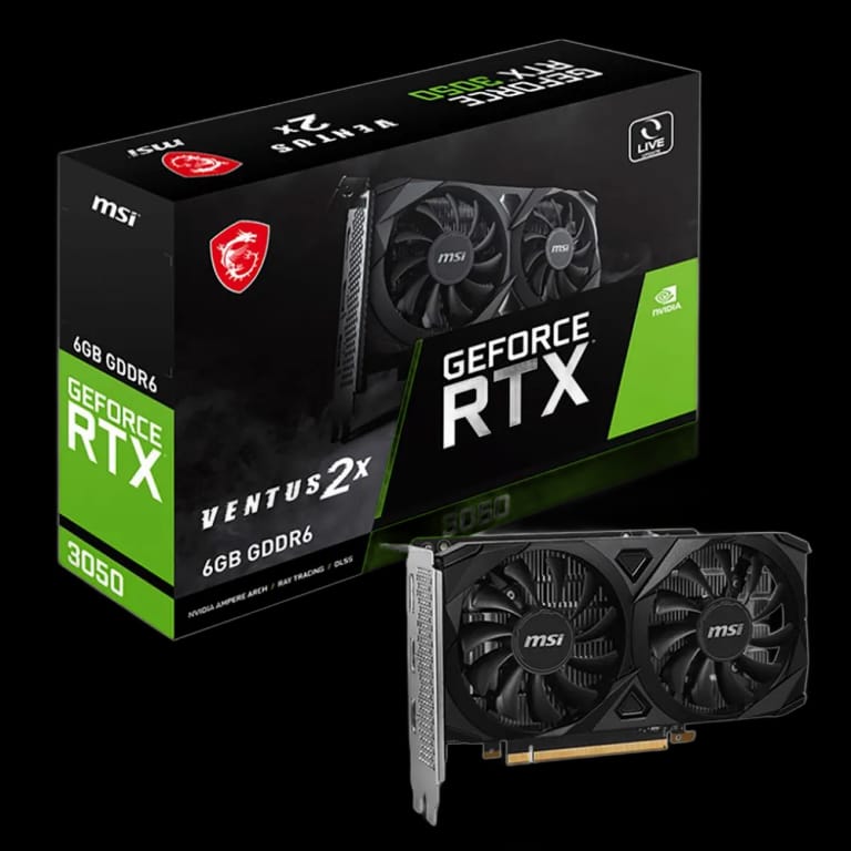 MSI GeForce RTX 3050 VENTUS - 6GB, черный