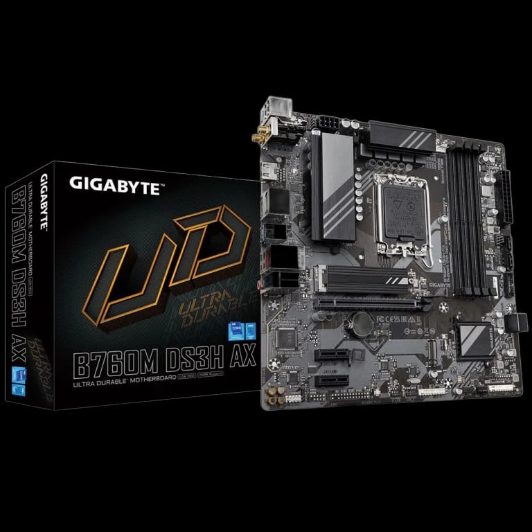 Gigabyte B760M DS3H AX - DDR5, WIFI, черный цвет