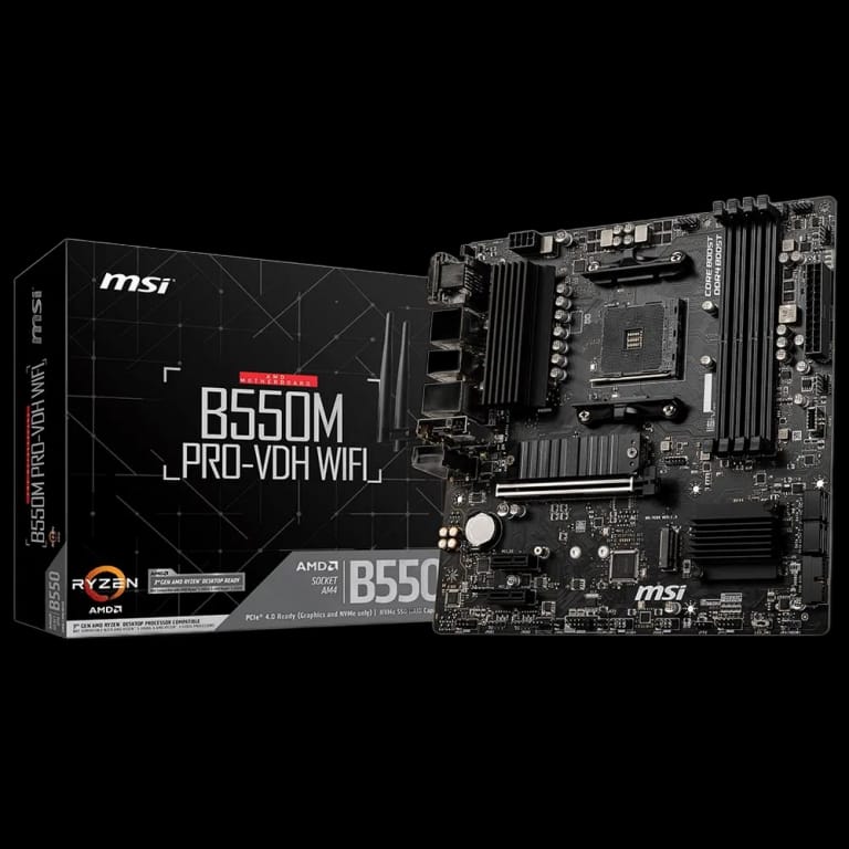 MSI B550M PRO-VDH - DDR4, WIFI, черный цвет