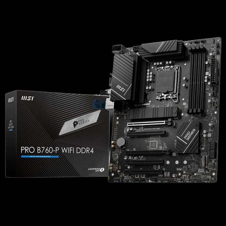  MSI PRO B760-P - DDR4, WIFI, черный цвет