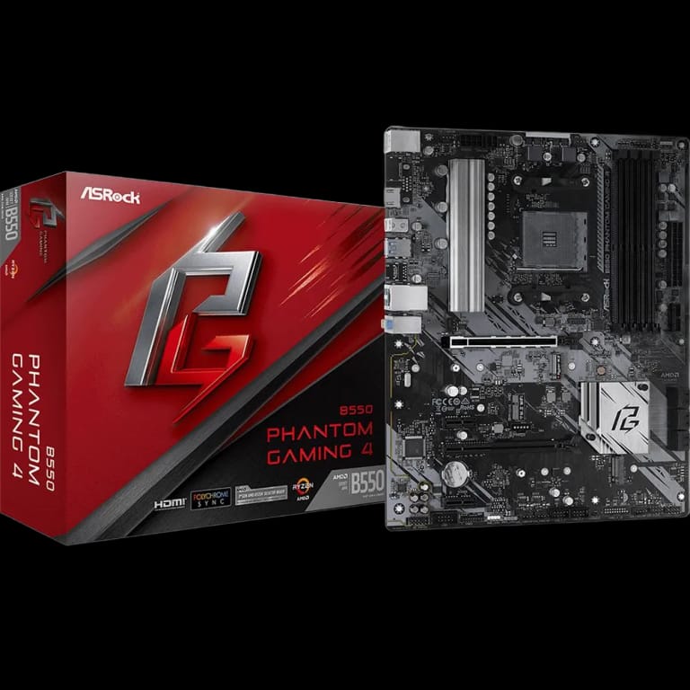 ASRock B550 PHANTOM GAMING 4 - DDR4, черный цвет