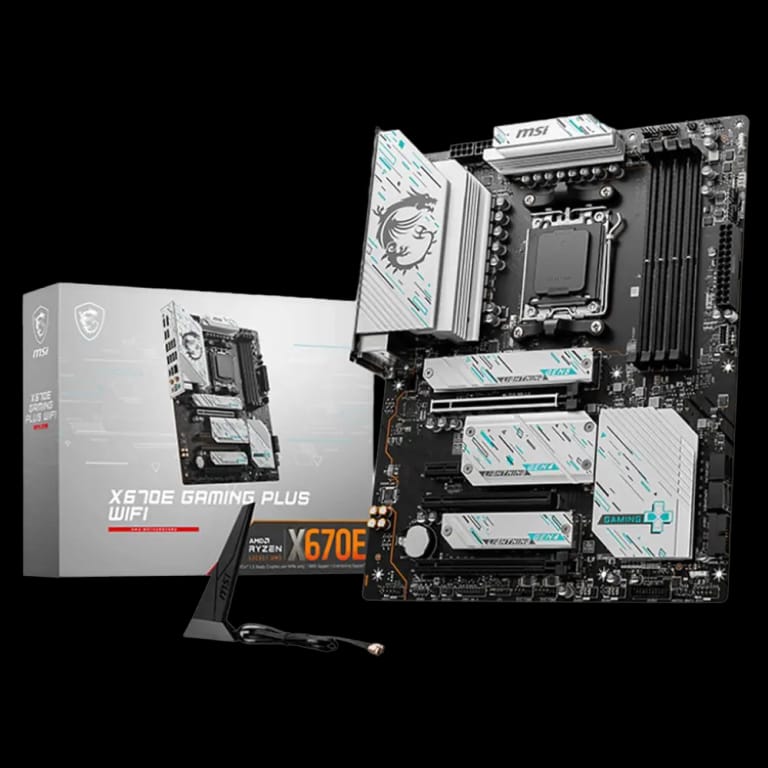 MSI X670E GAMING PLUS - DDR5, WIFI, белый цвет