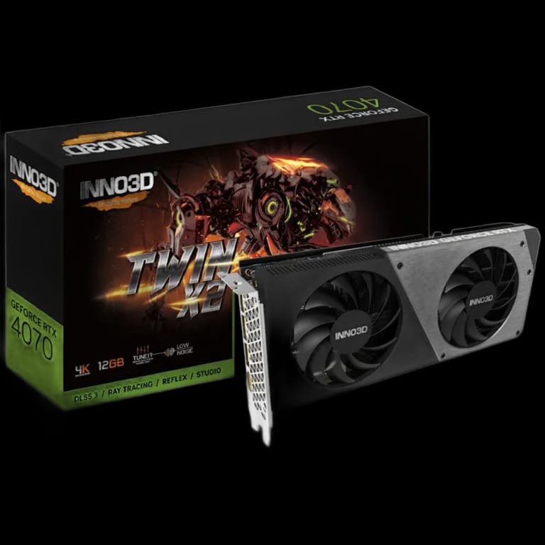  INNO3D GeForce RTX 4070 TWIN X2 - 12GB, черный цвет