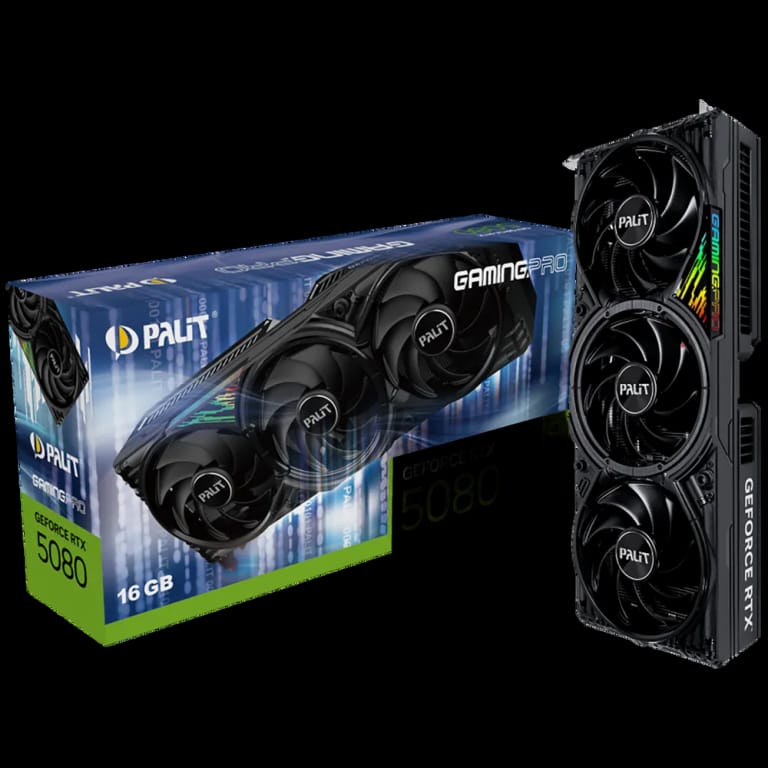 Palit GeForce RTX 5080 GAMINGPRO - 16GB, черный цвет